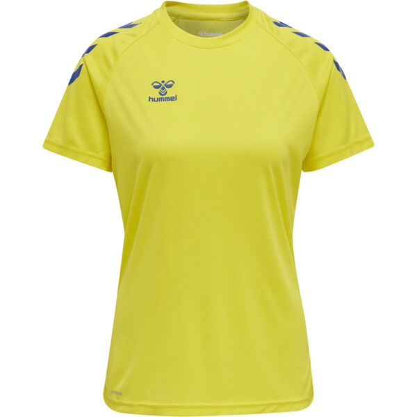 Hummel hmlCORE XK CORE POLY T-SHIRT S/S WOMAN - BLAZING YELLOW/TRUE BLUE - L