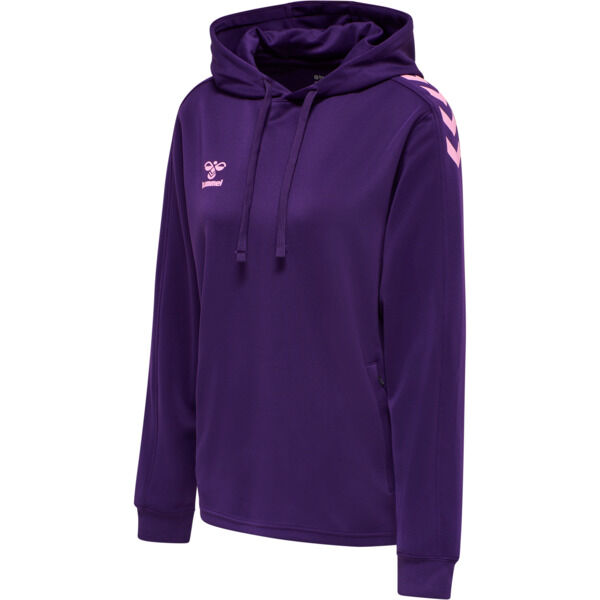 Hummel hmlCORE XK POLY SWEAT HOODIE WOMAN - ACAI - 2XL