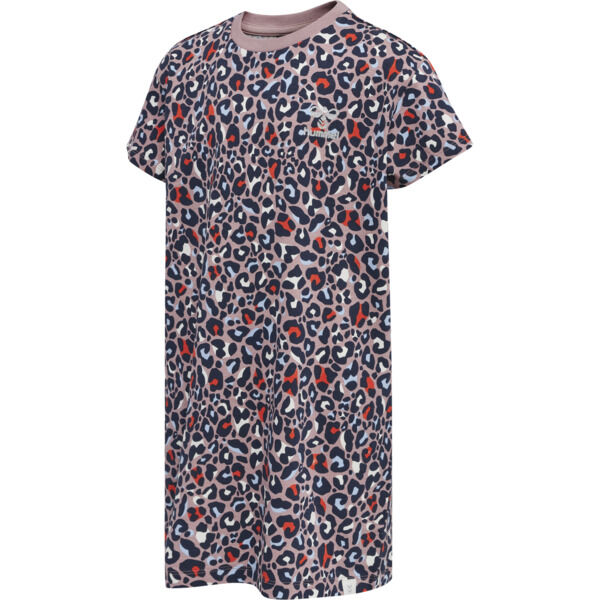 Hummel hmlLEO DRESS S/S - WOODROSE - 104