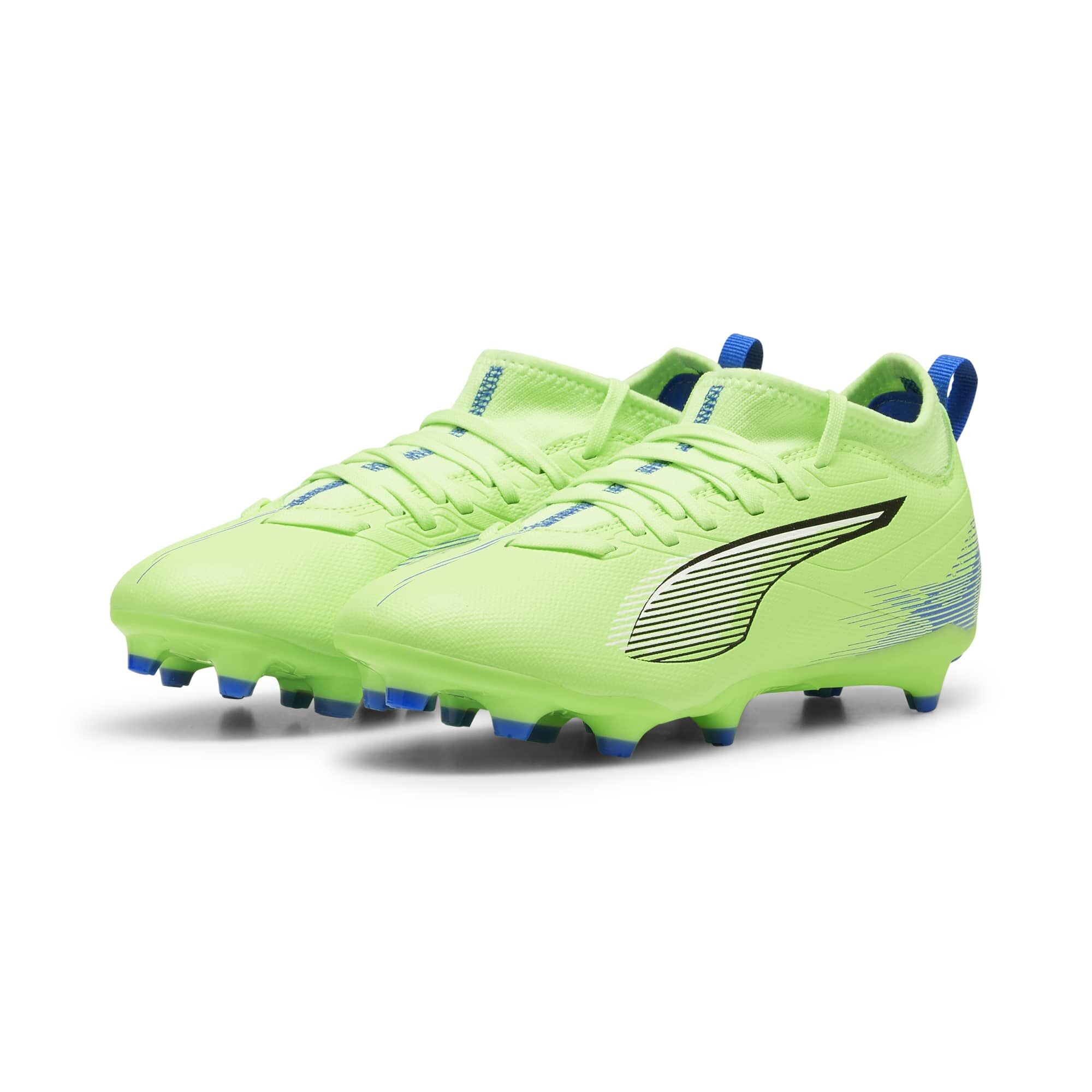 Puma Ultra 5 Match FG/AG Kinder Fussballschuhe fizzy apple-puma white-bluemazing 33