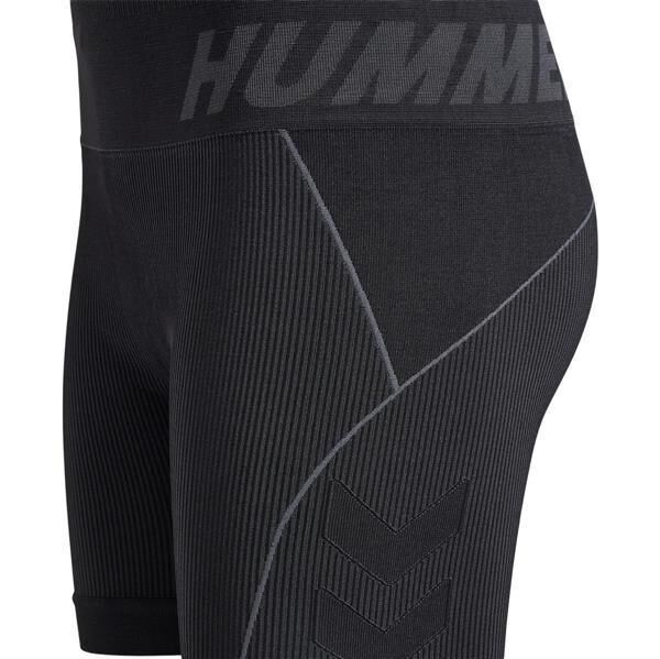 Hummel hmlTE CHRISTEL SEAMLESS SHORTS BLACK/ASPHALT MELANGE XS