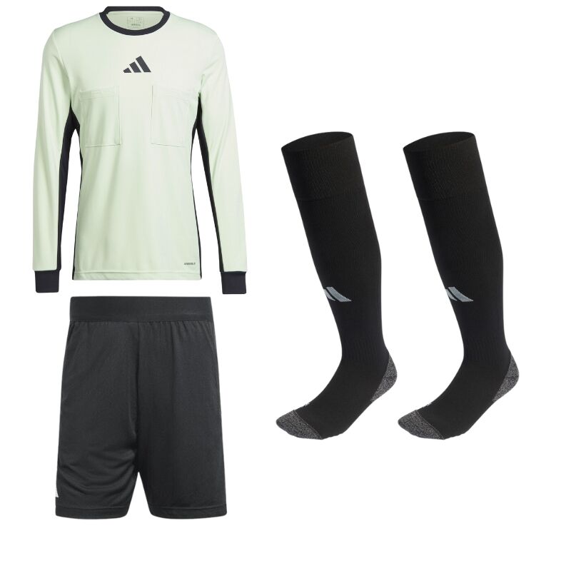 adidas Referee 24 Schiedsrichtertrikot Langarm Set Semi Green Spark M black XXL black XL (46-47 