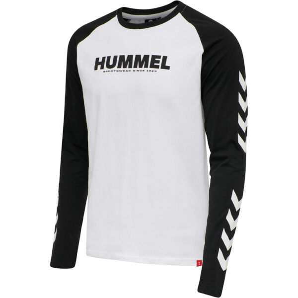 Hummel hmlLEGACY BLOCKED T-SHIRT L/S - WHITE - 2XS