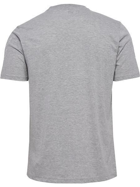 HUMMEL hmlELEMENTAL CHEVRON COTTON TEE - GREY MELANGE - M