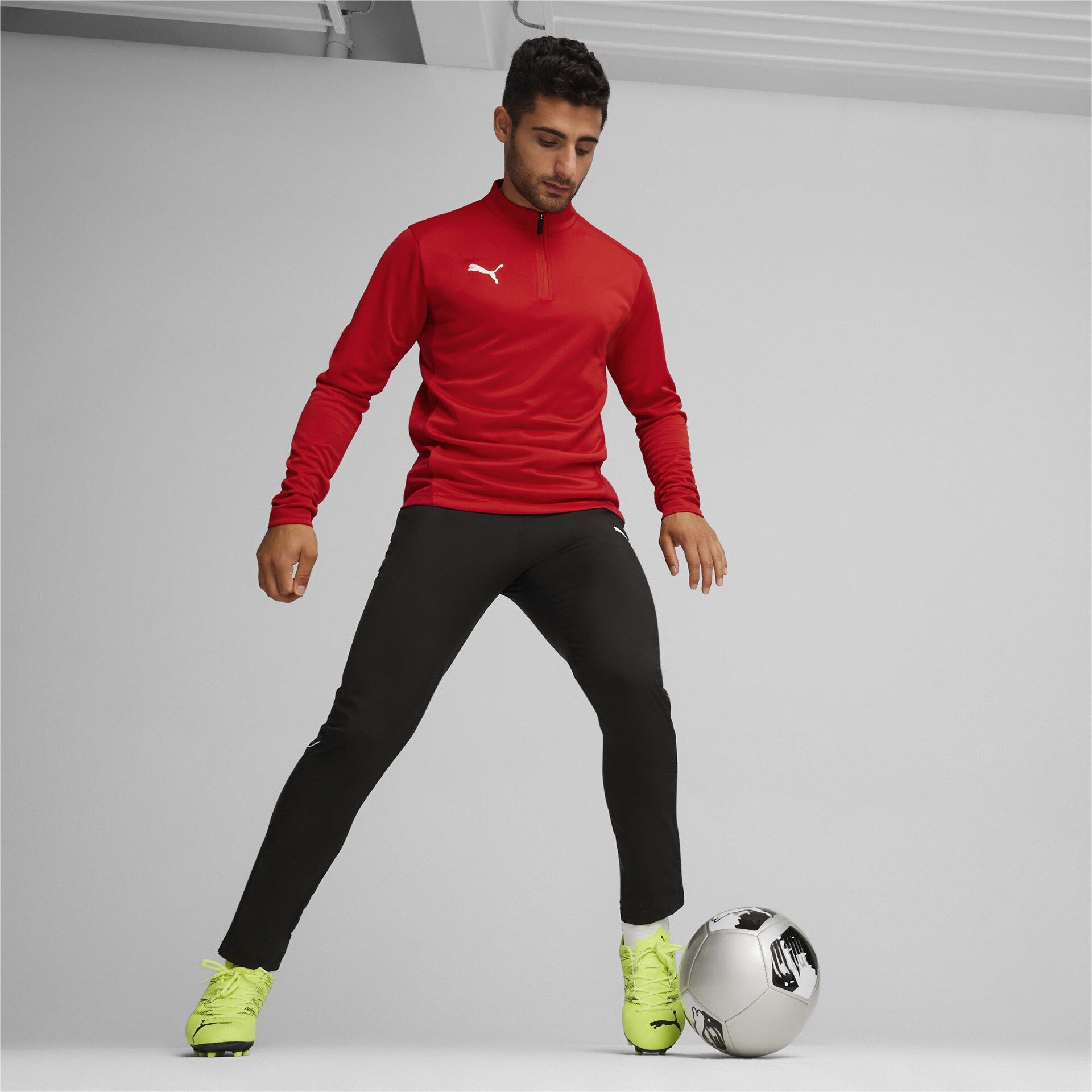 Puma teamGoal Training 1/4 Zip Top puma red-puma white-fast red L