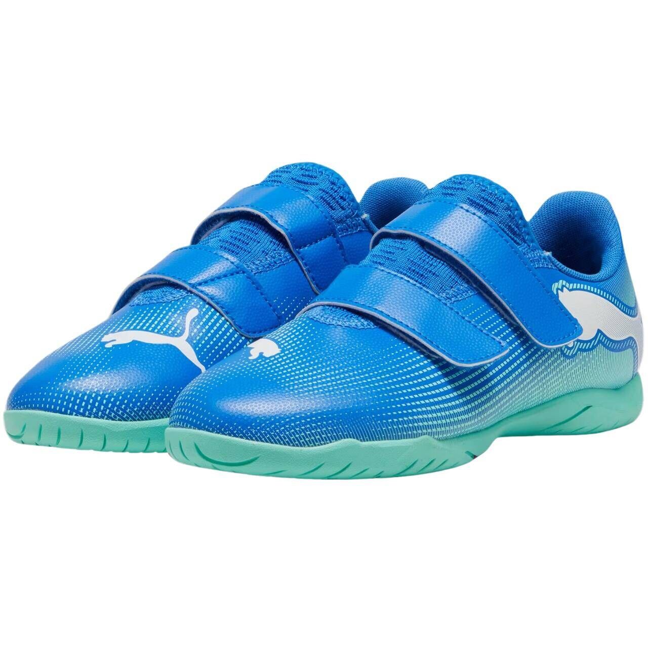 Puma Future 7 Play IT V Hallenschuhe Kinder blau/türkis/weiß 32,5