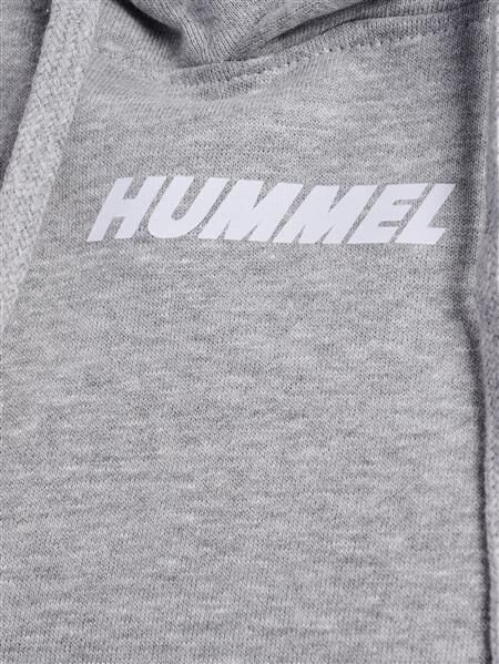 HUMMEL hmlELEMENTAL SHORT HOODIE WOMAN - GREY MELANGE - L