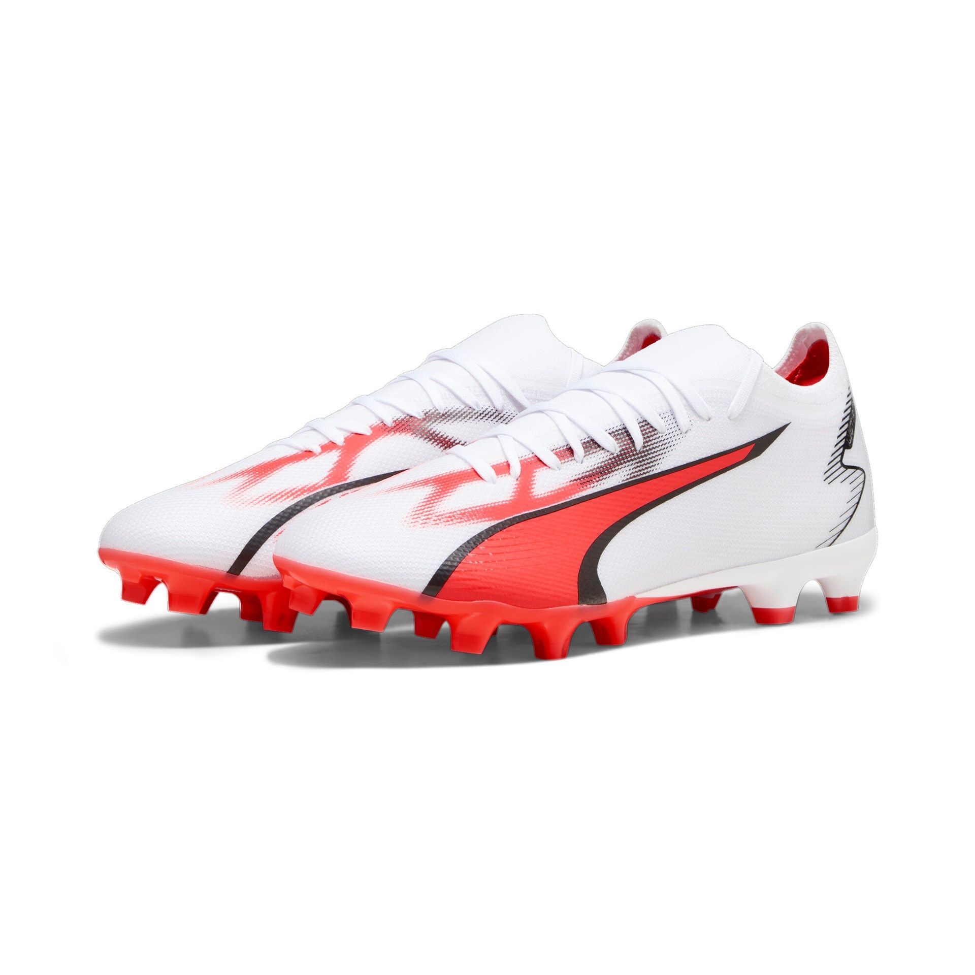 Puma Ultra Match FG/AG Fussballschuhe puma white-puma black-fire orchid 47