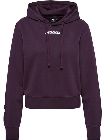 HUMMEL hmlELEMENTAL SHORT HOODIE WOMAN - PLUM PERFECT - L