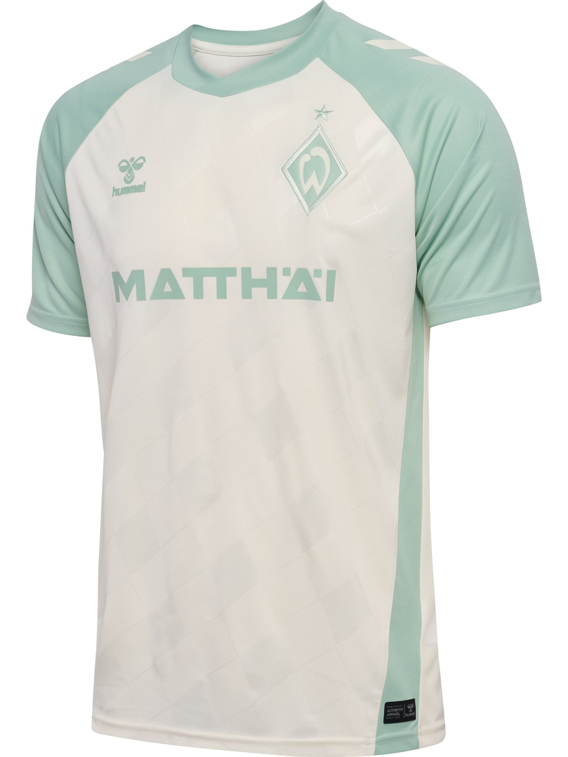 Hummel Werder Bremen Auswärtstrikot 2024/2025 Kinder MARSHMELLOW/SILT GREEN 140