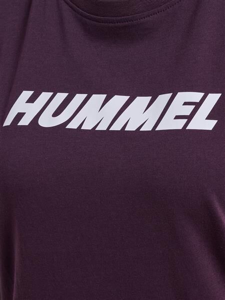 HUMMEL hmlELEMENTAL LOGO COTTON TEE WOMAN - PLUM PERFECT - S