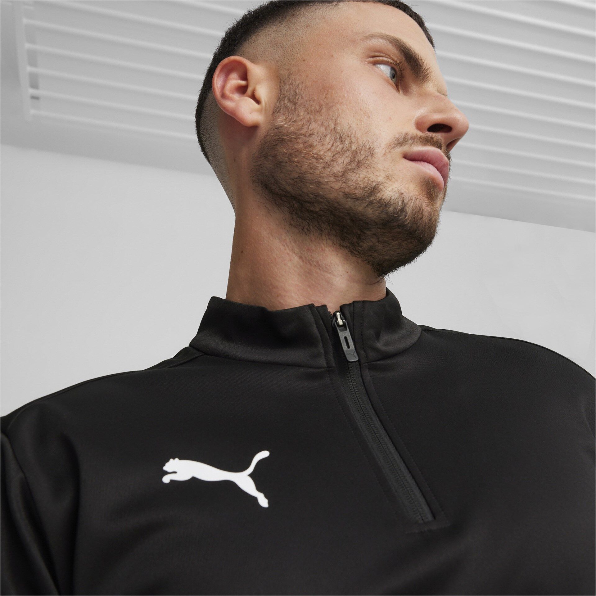 Puma teamGoal Training 1/4 Zip Top puma black-puma white-flat dark gray M