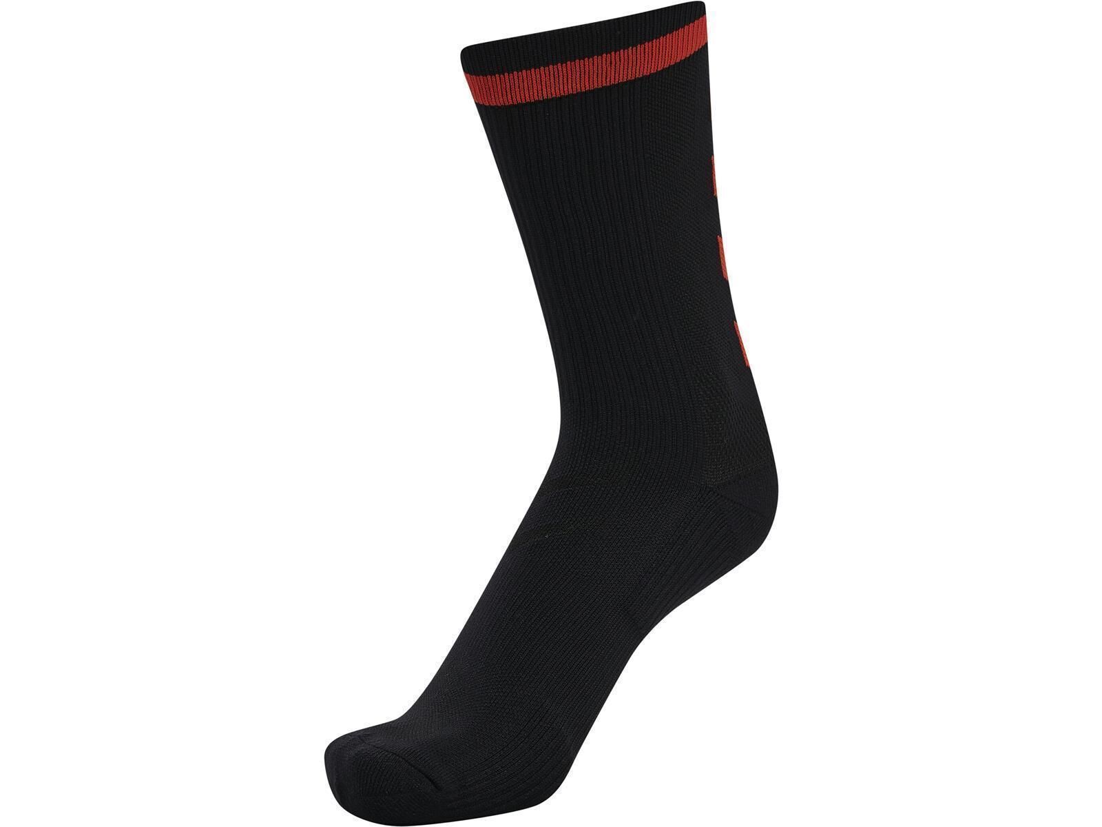 Hummel ELITE INDOOR SOCK LOW PA BLACK/CHERRY TOMATO 27-30