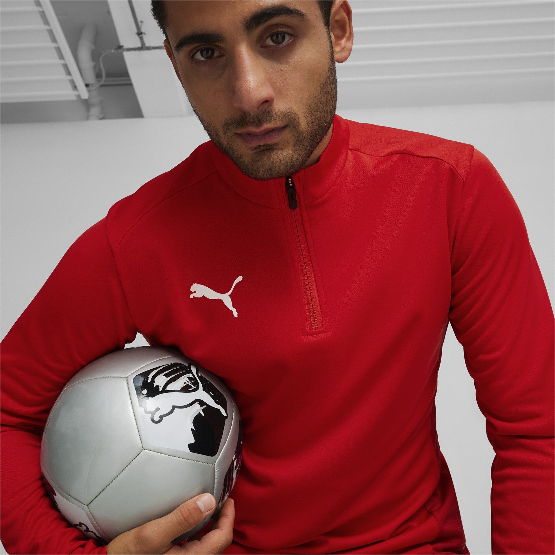 Puma teamGoal Training 1/4 Zip Top puma red-puma white-fast red L