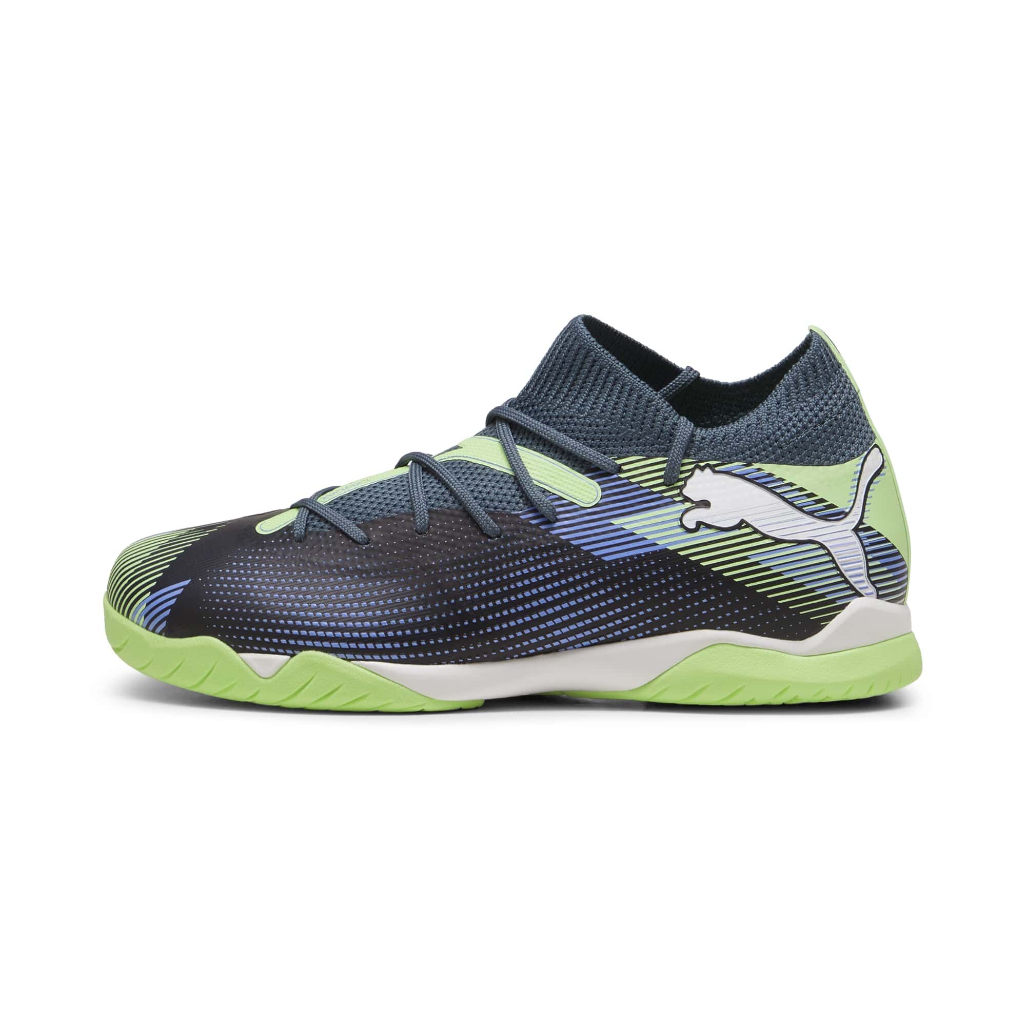 Puma Future 7 Match IT Mid Kinder Hallenschuhe gray skies-puma white-fizzy apple 34,5