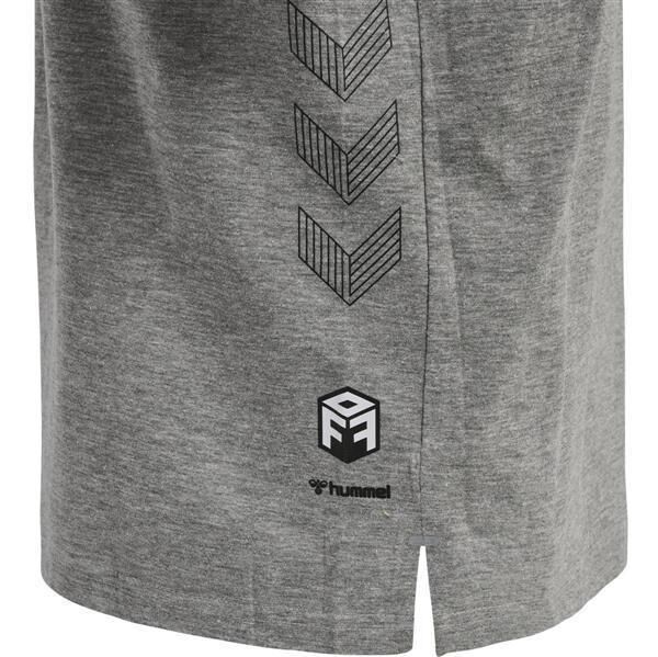 Hummel hmlMOVE GRID COTTON T-SHIRT S/S KID - GREY MELANGE - 152