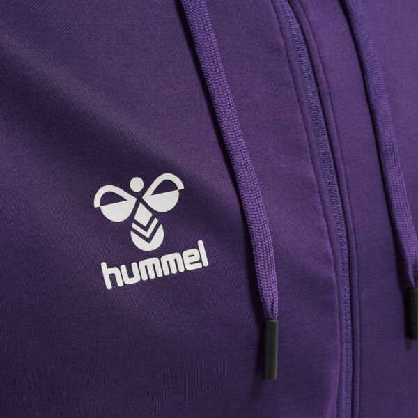 Hummel hmlCORE XK POLY ZIP HOOD SWEAT - ACAI/WHITE - L