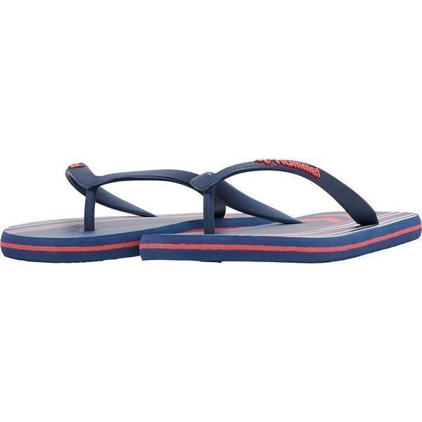 Hummel MULTI STRIPE FLIP FLOP - BLACK IRIS/FLAME SCARLET - 40