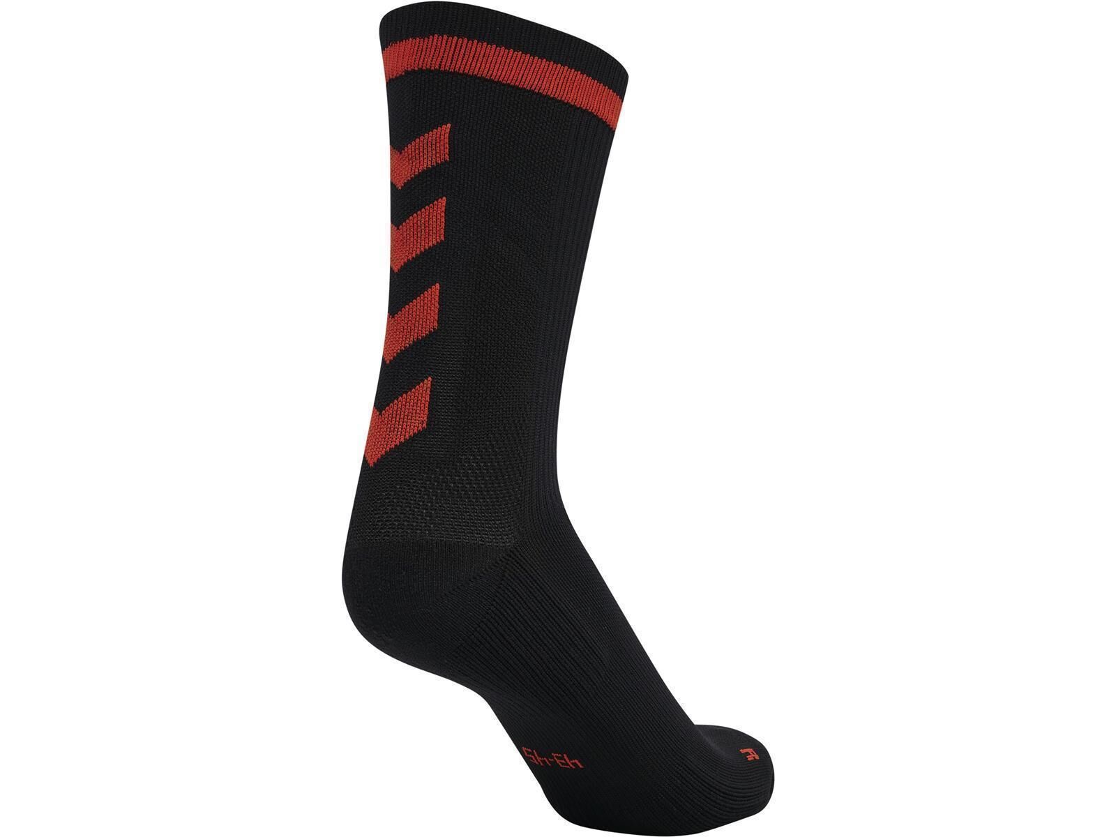 Hummel ELITE INDOOR SOCK LOW PA BLACK/CHERRY TOMATO 27-30