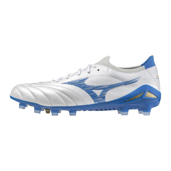 Mizuno Corporation Morelia Neo IV Beta Made in Japan FG/AG Fussballschuhe  weiß/blau 41