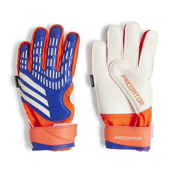 adidas Predator Match Fingersave Torwarthandschuhe Kinder Lucid Blue / Solar Red / White 4,5