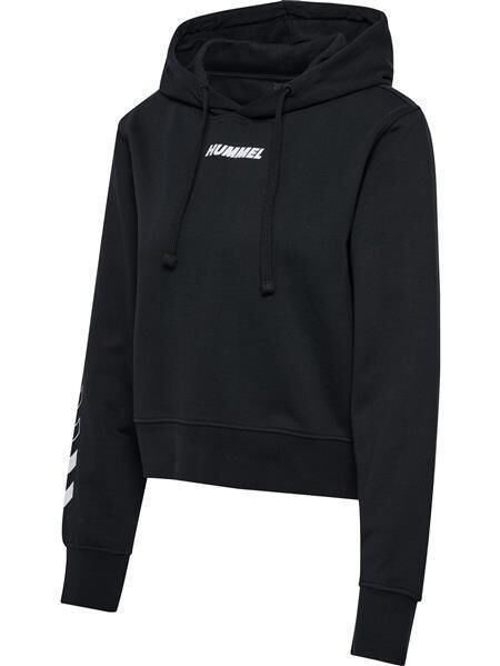 HUMMEL hmlELEMENTAL SHORT HOODIE WOMAN - BLACK - L