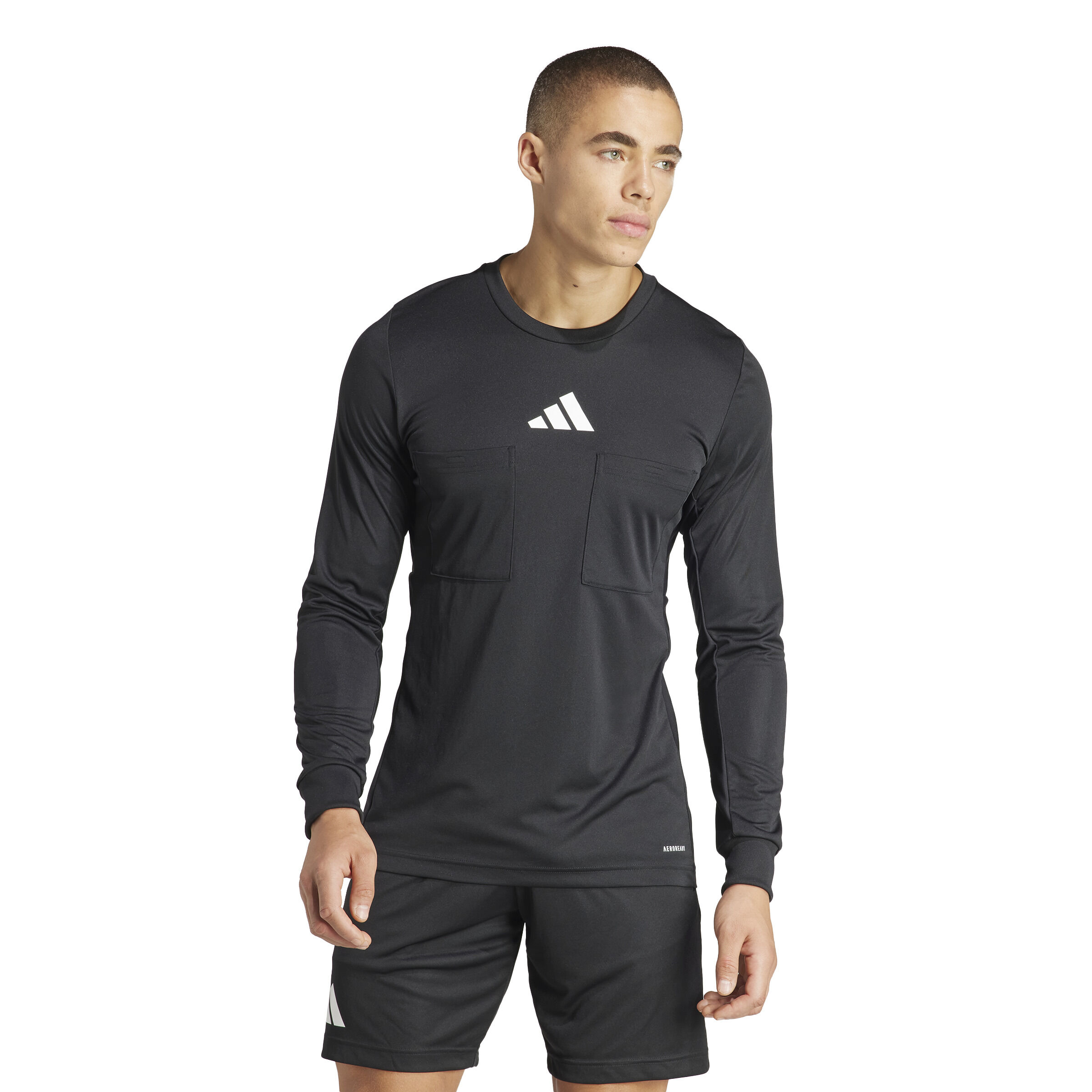 adidas Referee 24 Schiedsrichtertrikot langarm  schwarz L