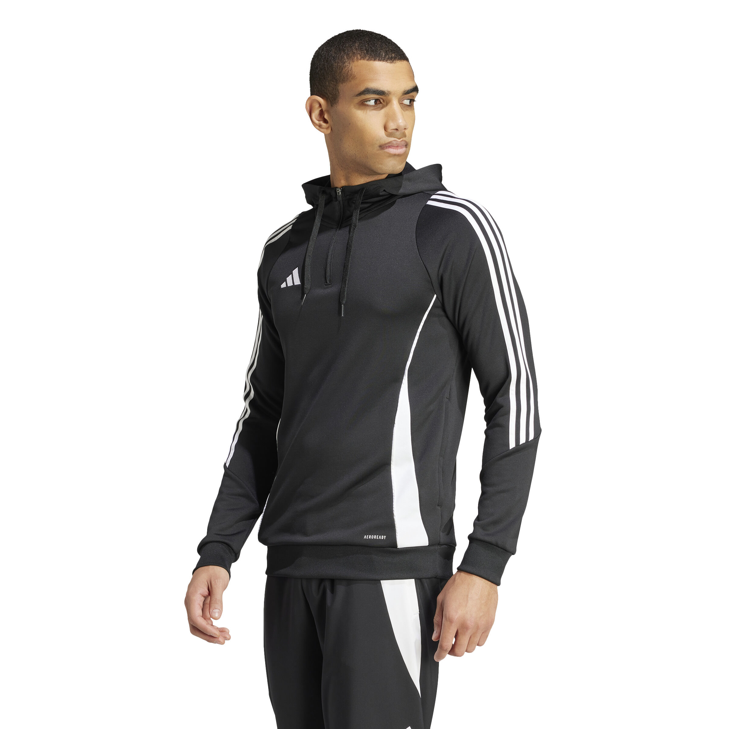 adidas Tiro 24 Half Zip Hoodie Herren schwarz/weiß L