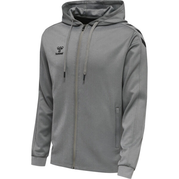 Hummel hmlCORE XK POLY ZIP HOOD SWEAT - GREY MELANGE - L