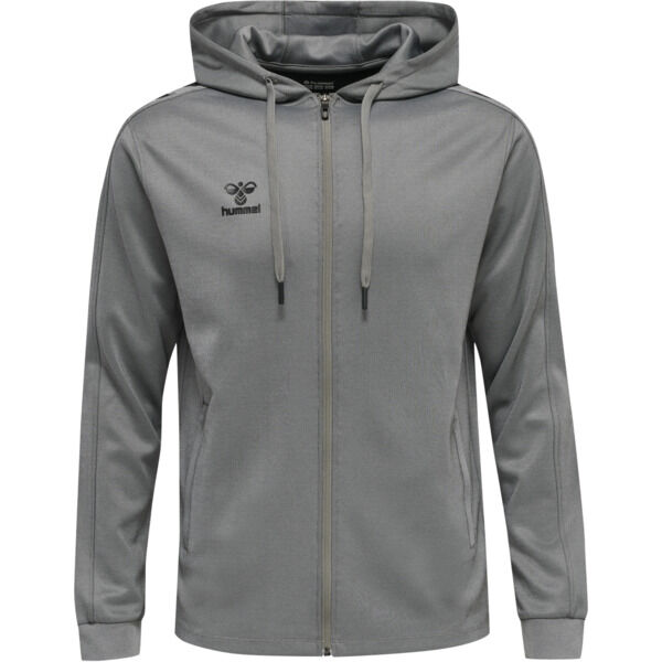 Hummel hmlCORE XK POLY ZIP HOOD SWEAT - GREY MELANGE - L