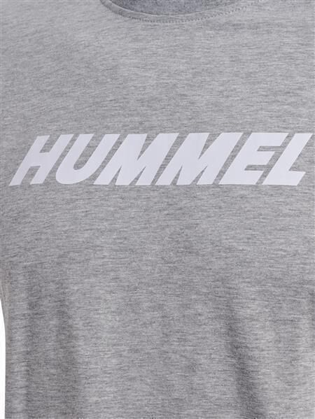 HUMMEL hmlELEMENTAL LOGO COTTON TEE - GREY MELANGE - L