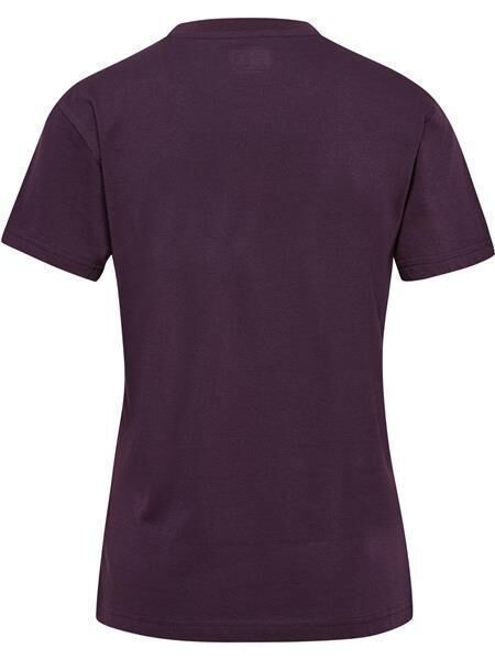 HUMMEL hmlELEMENTAL LOGO COTTON TEE WOMAN - PLUM PERFECT - S