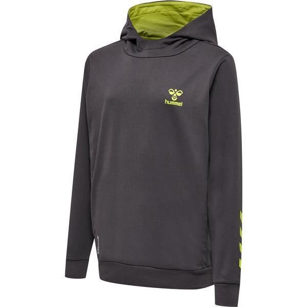 Hummel hmlOFFGRID COTTON HOODIE KIDS - FORGED IRON/DARK CITRON - 128