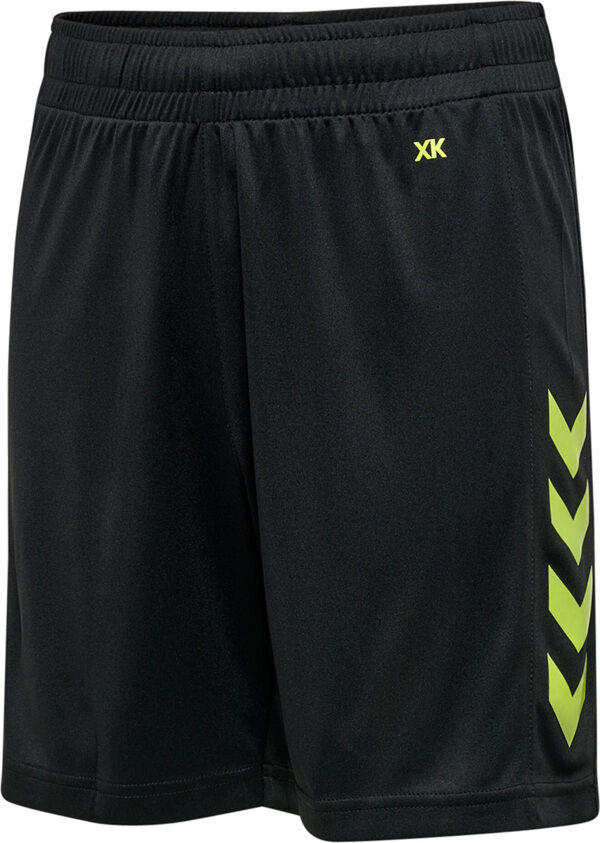 Hummel hmlCORE XK POLY SHORTS KIDS - BLACK/LIME POPSICLE - 128