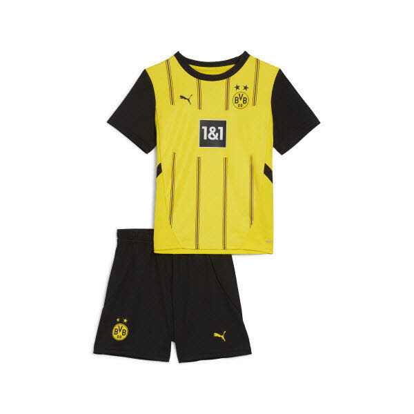 Puma Borussia Dortmund Saison 2024/2025 Heimtrikot Mini Kit Kinder schwarz/gelb 104