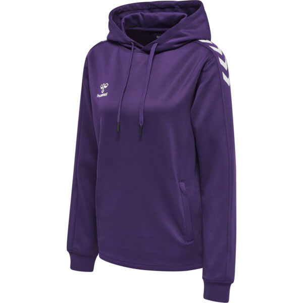 Hummel hmlCORE XK POLY SWEAT HOODIE WOMAN - ACAI/WHITE - S