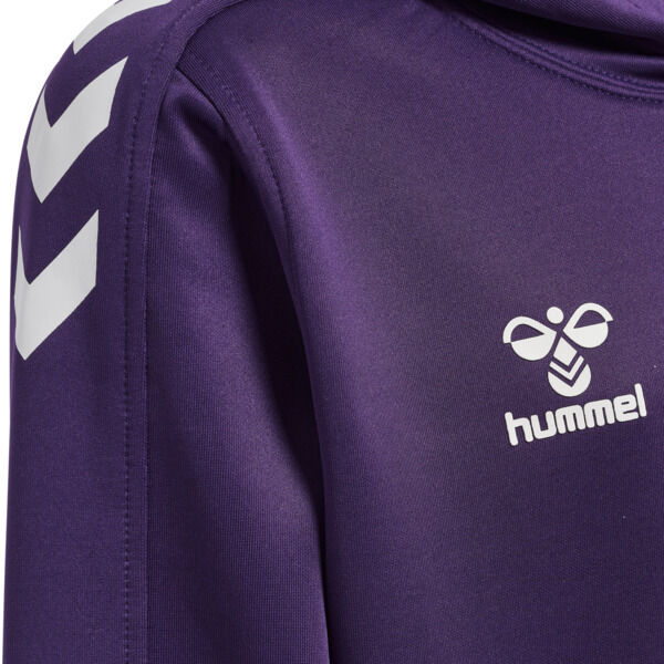 Hummel hmlCORE XK POLY KIDS SWEAT HOODIE - ACAI/WHITE - 152