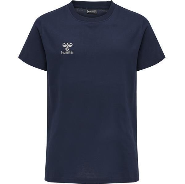 Hummel hmlMOVE GRID COTTON T-SHIRT S/S KID - MARINE - 176