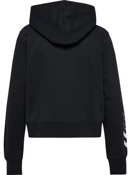 HUMMEL hmlELEMENTAL SHORT HOODIE WOMAN - BLACK - L