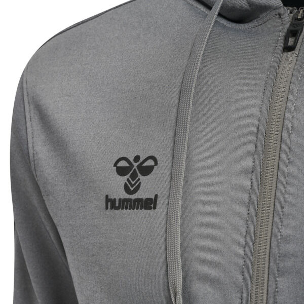 Hummel hmlCORE XK POLY ZIP HOOD SWEAT - GREY MELANGE - L