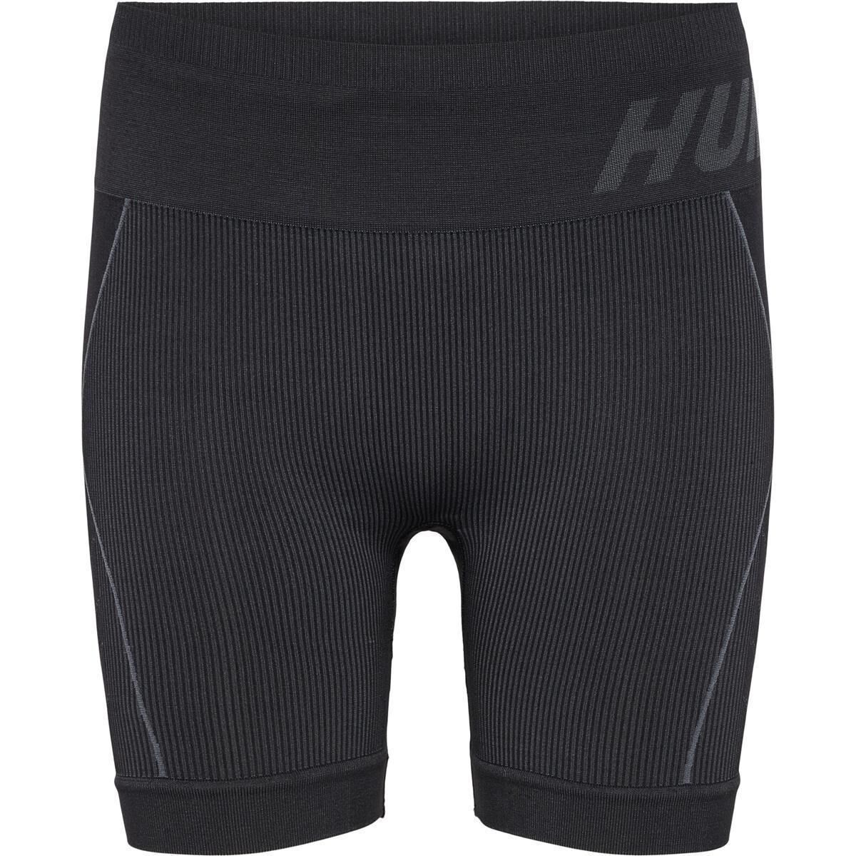 Hummel hmlTE CHRISTEL SEAMLESS SHORTS BLACK/ASPHALT MELANGE XS