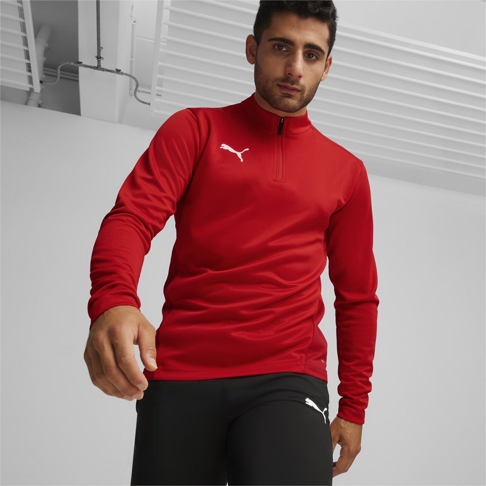 Puma teamGoal Training 1/4 Zip Top puma red-puma white-fast red L