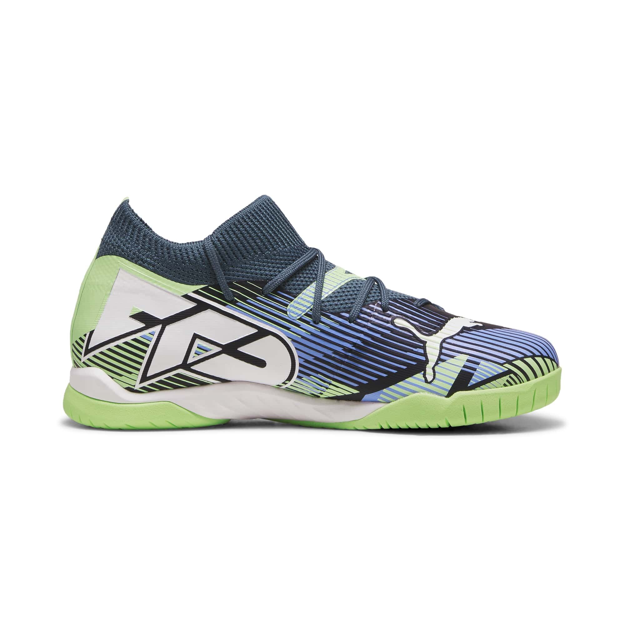 Puma Future 7 Match IT Mid Kinder Hallenschuhe gray skies-puma white-fizzy apple 34,5