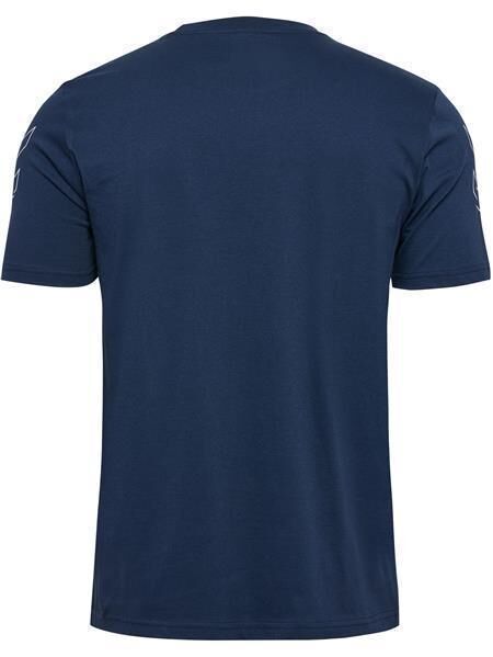 HUMMEL hmlELEMENTAL CHEVRON COTTON TEE - DRESS BLUES - M