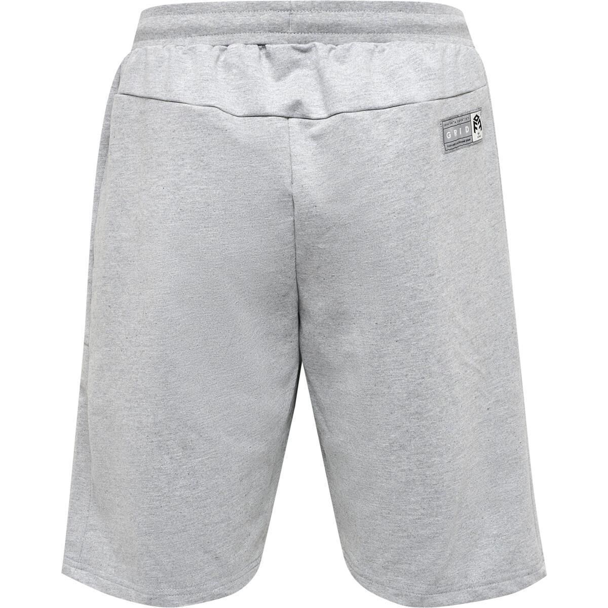 Hummel hmlMOVE GRID COTTON SHORTS - GREY MELANGE - S