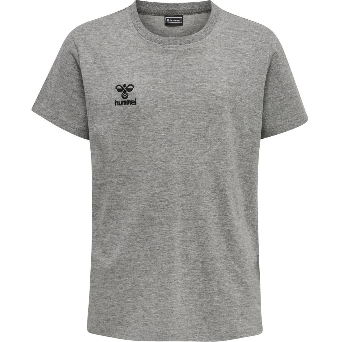 Hummel hmlMOVE GRID COTTON T-SHIRT S/S KID - GREY MELANGE - 152