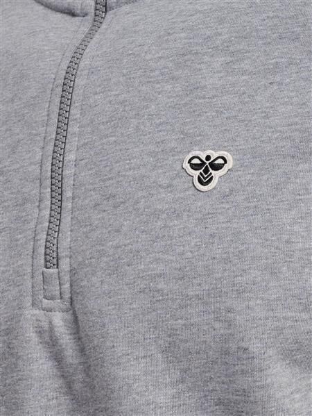 HUMMEL hmlLOOSE HALF ZIP  BEE - GREY MELANGE - M