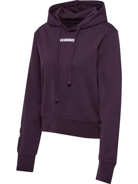 HUMMEL hmlELEMENTAL SHORT HOODIE WOMAN - PLUM PERFECT - L