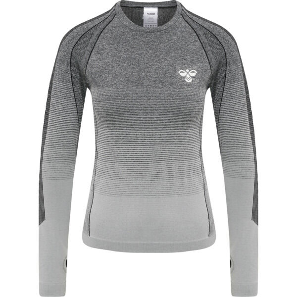 Hummel hmlGG12 TRAINING SEAMLESS L/S WOMAN - BLACK MELANGE - L