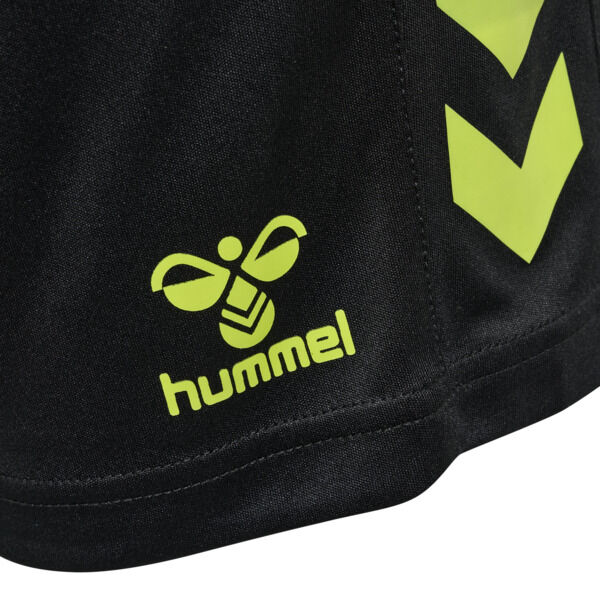 Hummel hmlCORE XK POLY SHORTS KIDS - BLACK/LIME POPSICLE - 128